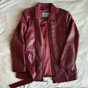 Wilsons Leather — Cherry Red Leather Jacket